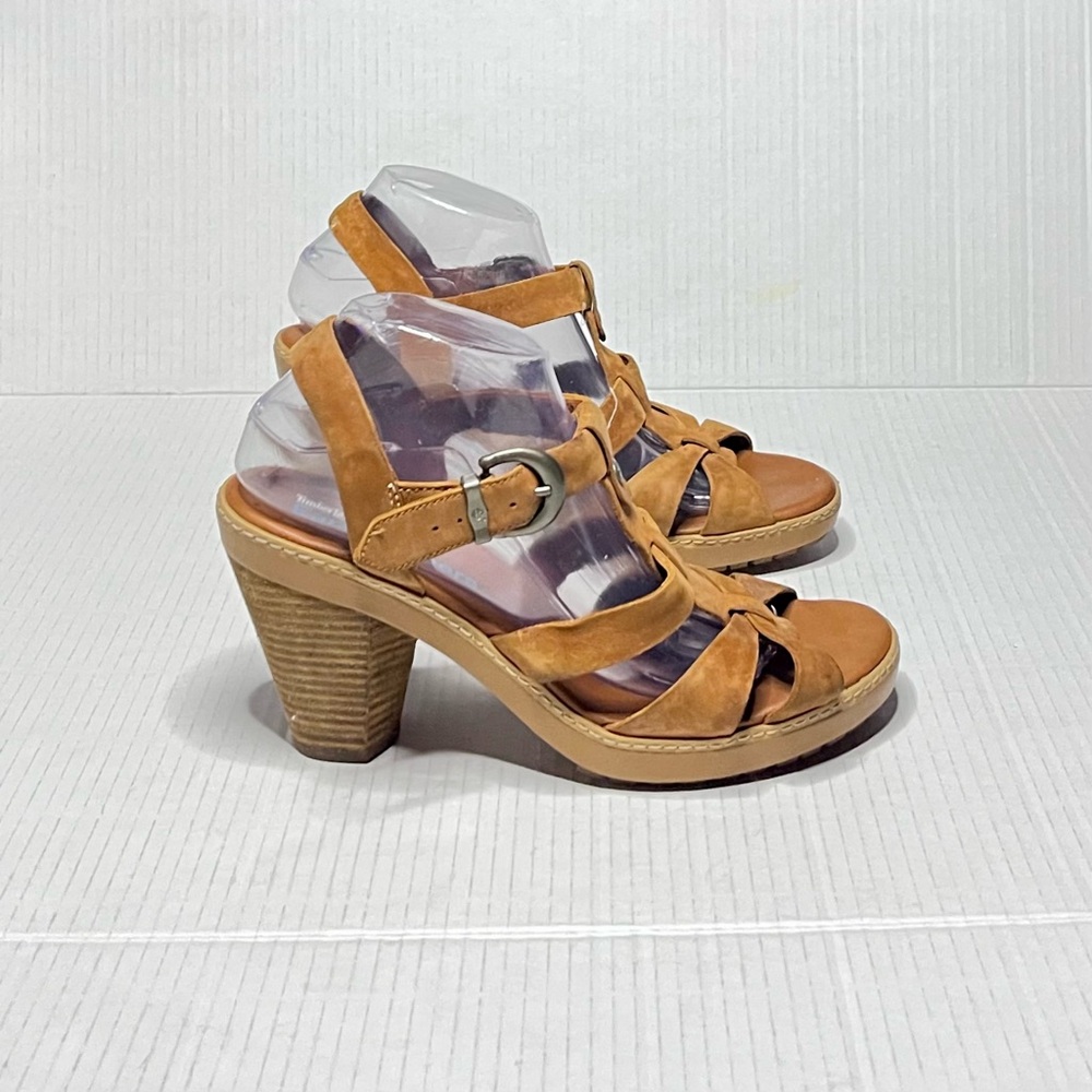 Timberland Chunky Heeled Leather Sandals - Picture 10 of 13